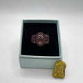 Anillo Turmalina Rosa Micro-Macramé