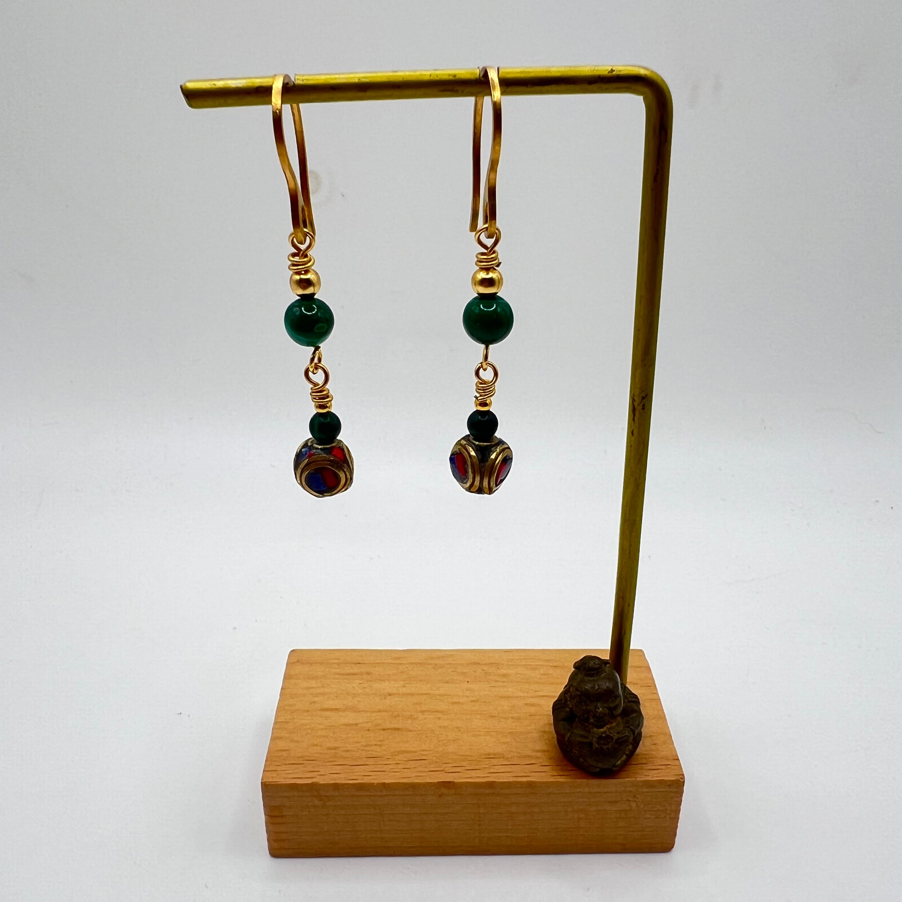 Pendientes Tibetanos y Malaquita