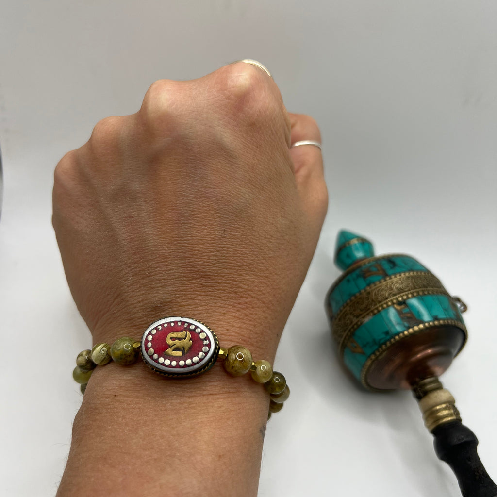Pulsera Tibetana Granate