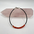 Pulsera Cornalina y Espinela Negra