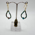Pendientes Turquesa Africana y Cuenta Nepal