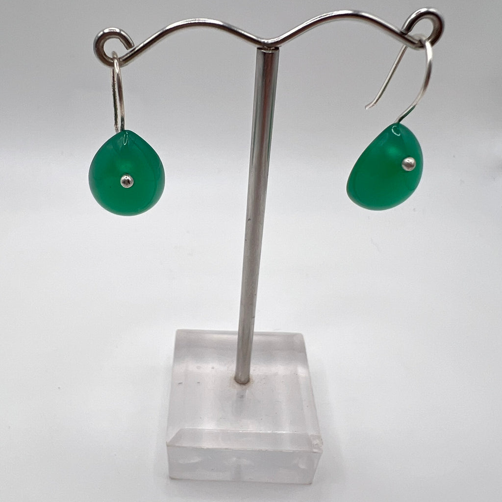 Pendientes Cabujón Ónix Verde