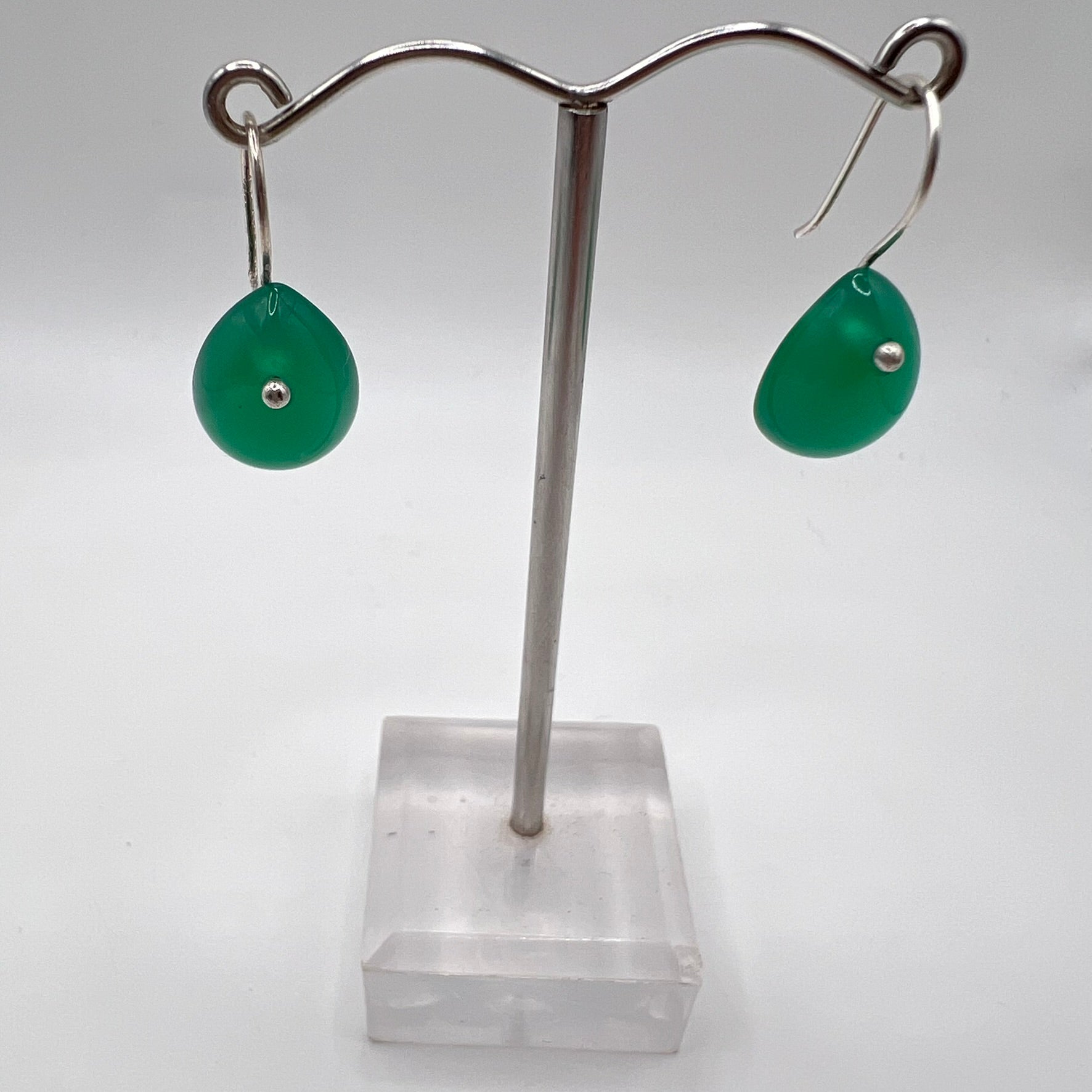 Pendientes Cabujón Ónix Verde