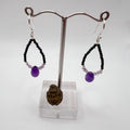 Pendientes Gota Amatista y Espinela negra