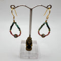 Pendientes Turquesa Africana y Ópalo Rosa