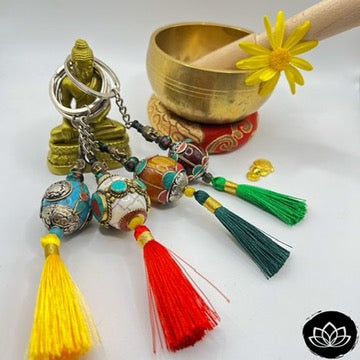 Llavero Artesanal Tibetano Concha