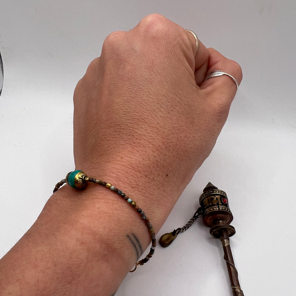 Pulsera Tibetana y Turquesa Africana