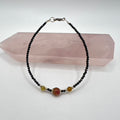 Pulsera Turmalina Rosa y Amarilla con Espinela Negra