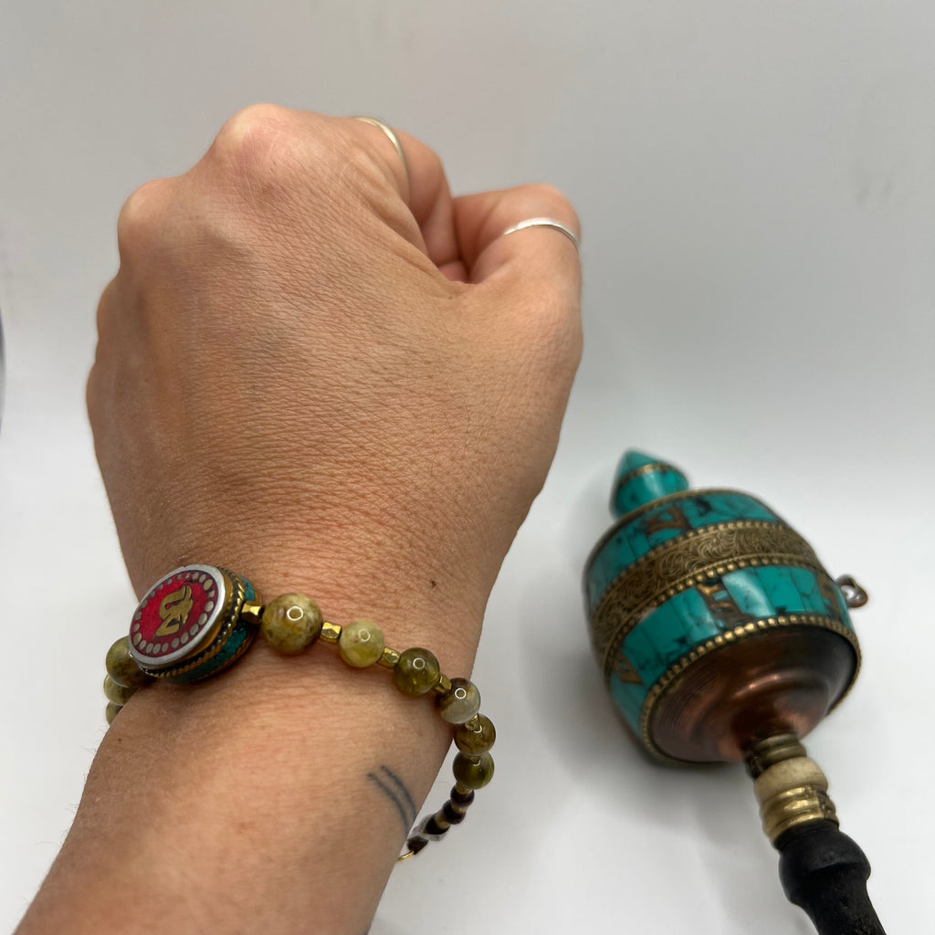 Pulsera Tibetana Granate