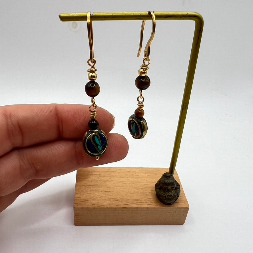 Pendientes Tibetanos y Ojo de Tigre