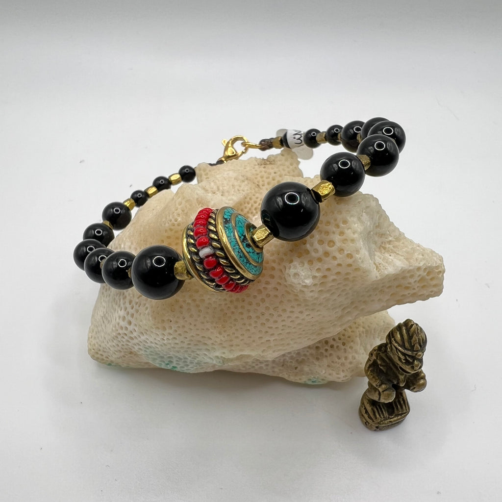 Pulsera Tibetana Turmalina