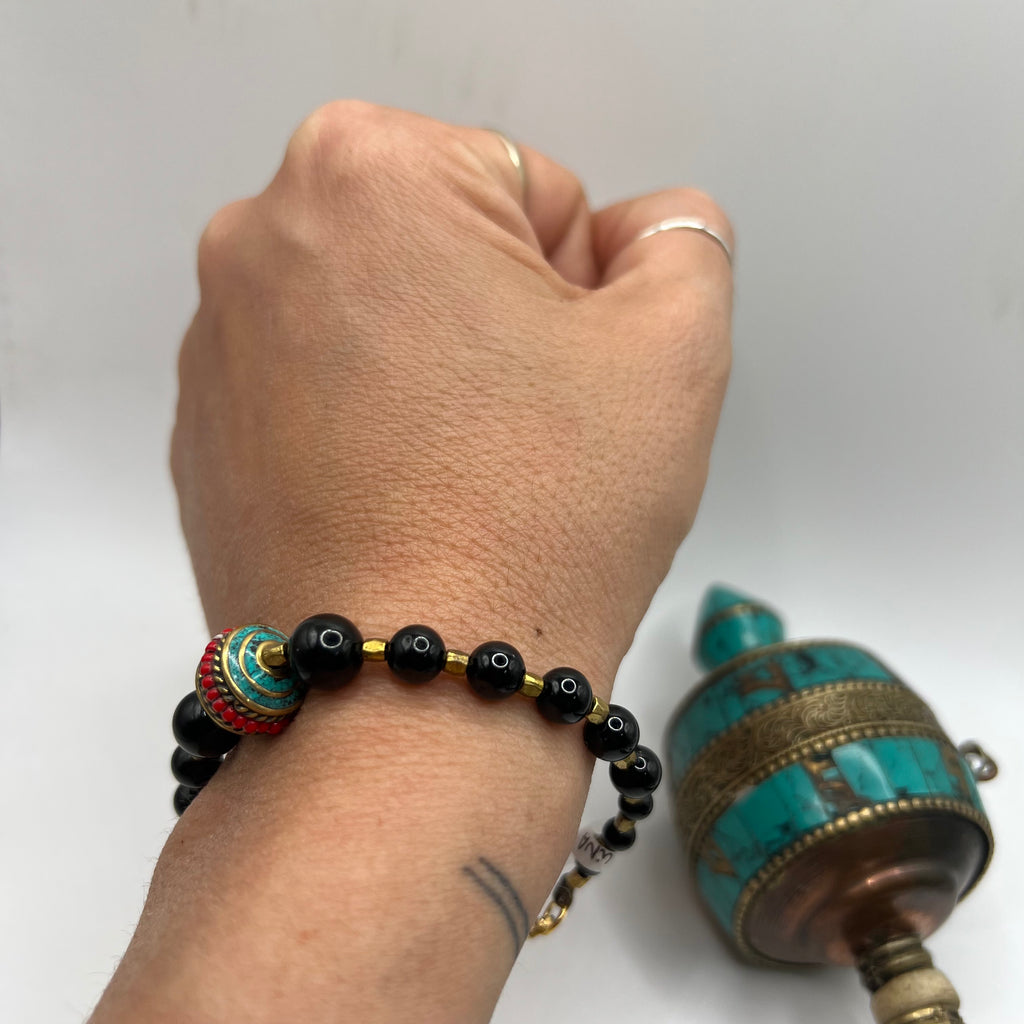 Pulsera Tibetana Turmalina