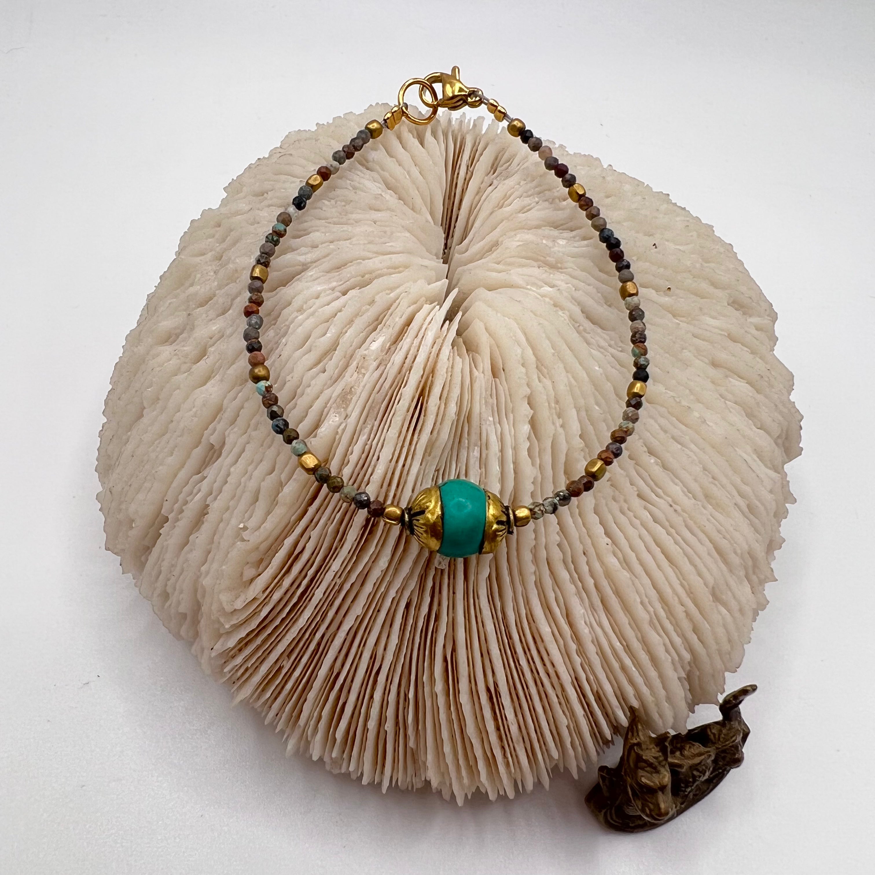 Pulsera Tibetana y Turquesa Africana