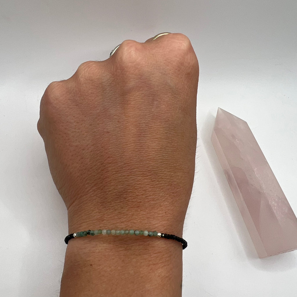 Pulsera Esmeralda Mini y Espinela Negra