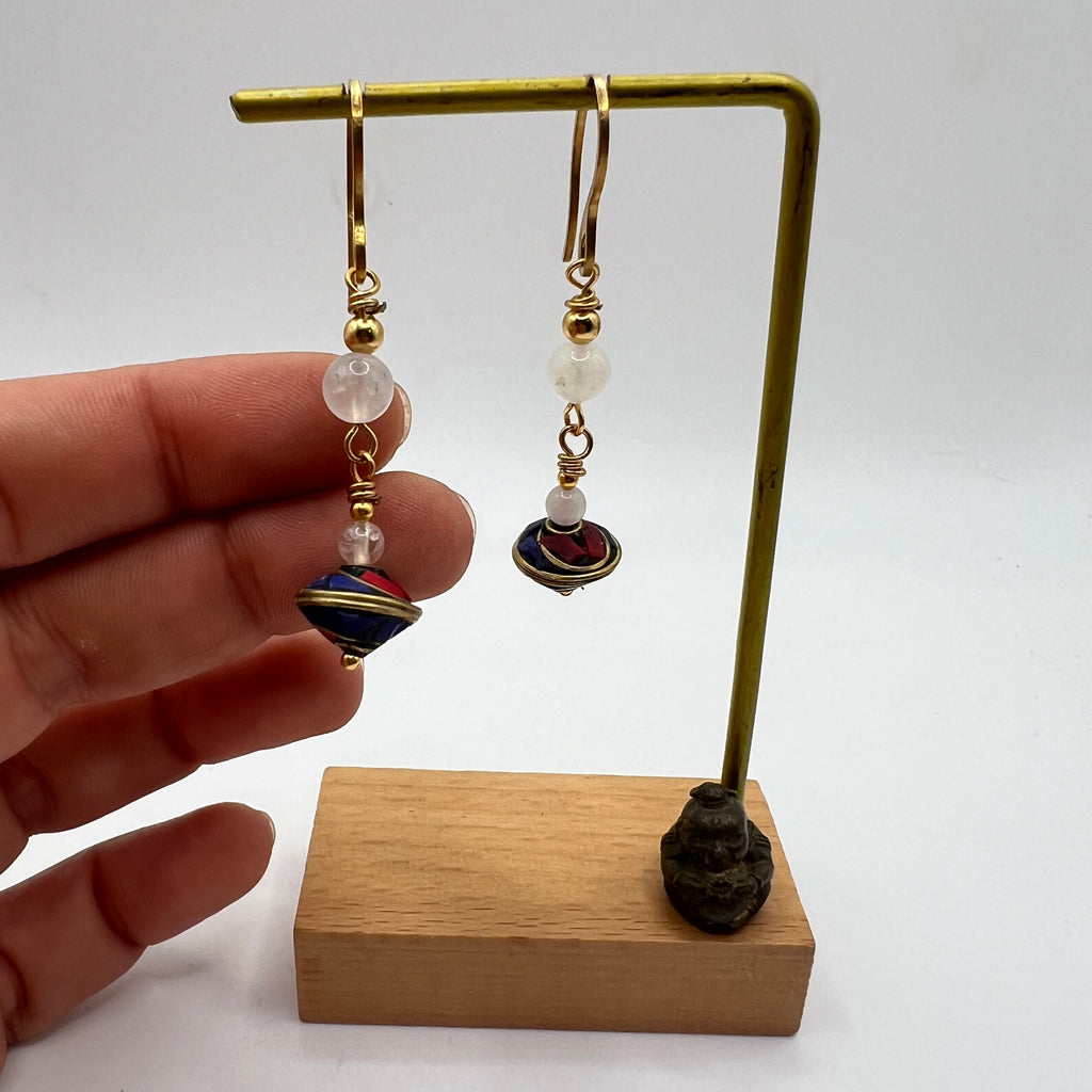 Pendientes Tibetanos y Piedra Luna