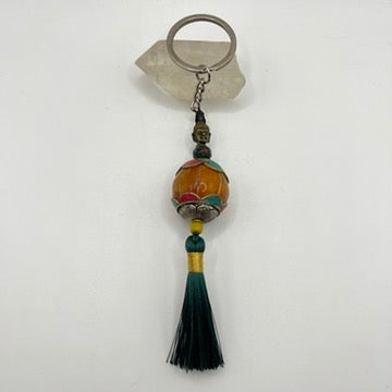 Llavero Artesanal Tibetano Ámbar