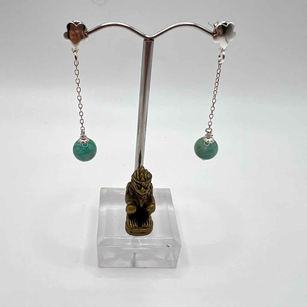 Pendientes Amazonita plata de ley925