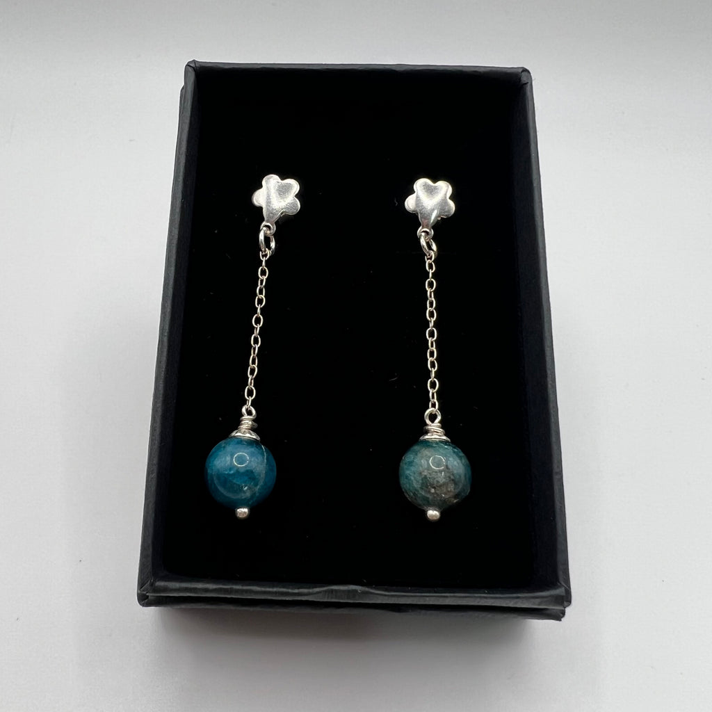 Pendientes Apatito Azul plata ley925