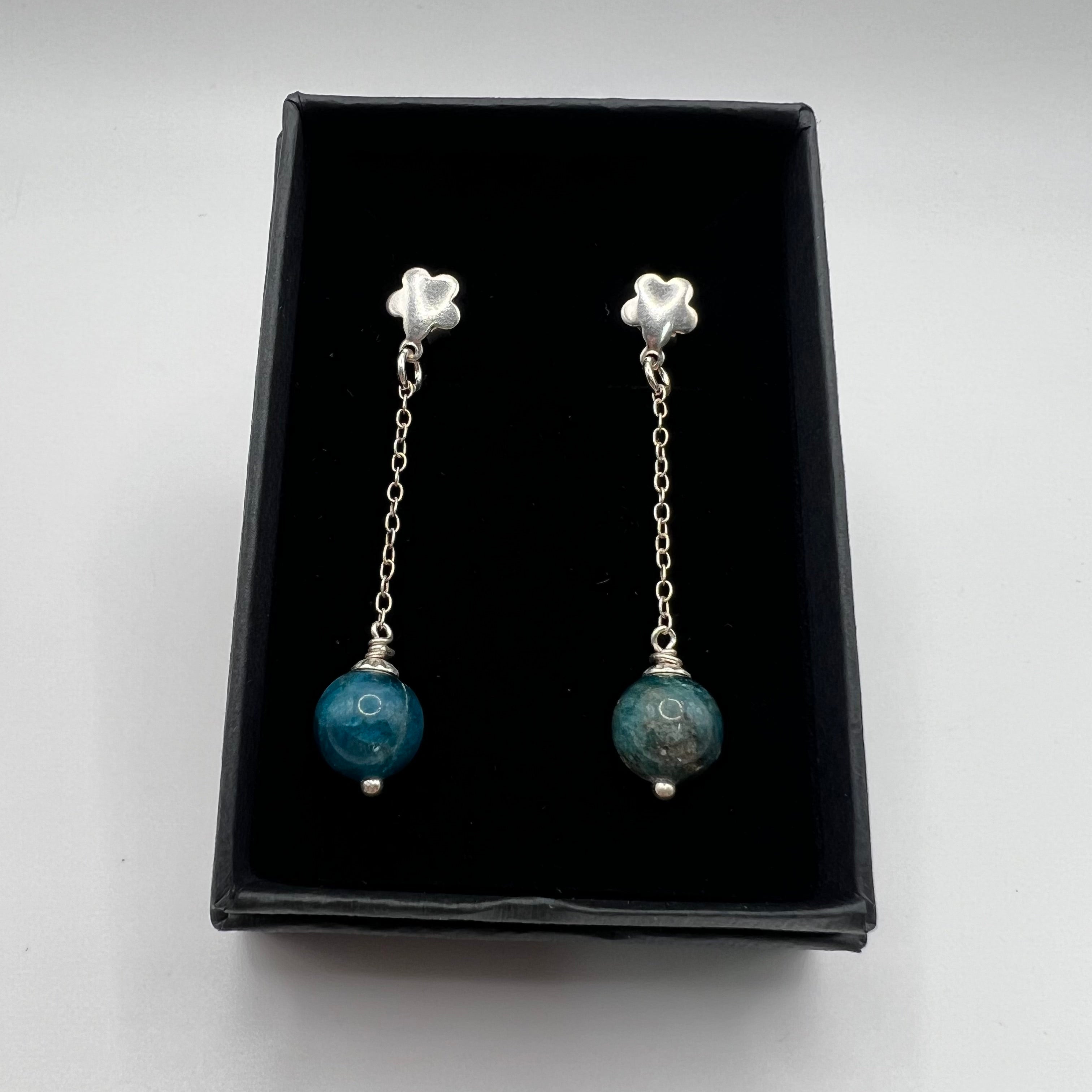 Pendientes Apatito Azul plata ley925