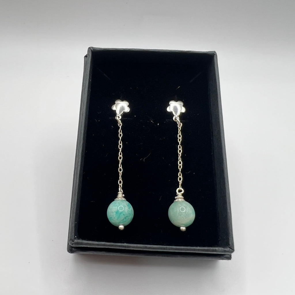 Pendientes Amazonita plata de ley925