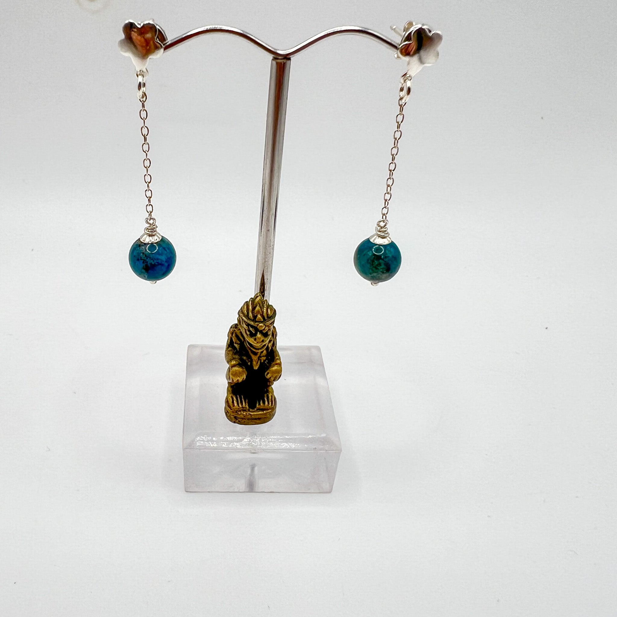 Pendientes Apatito Azul plata ley925