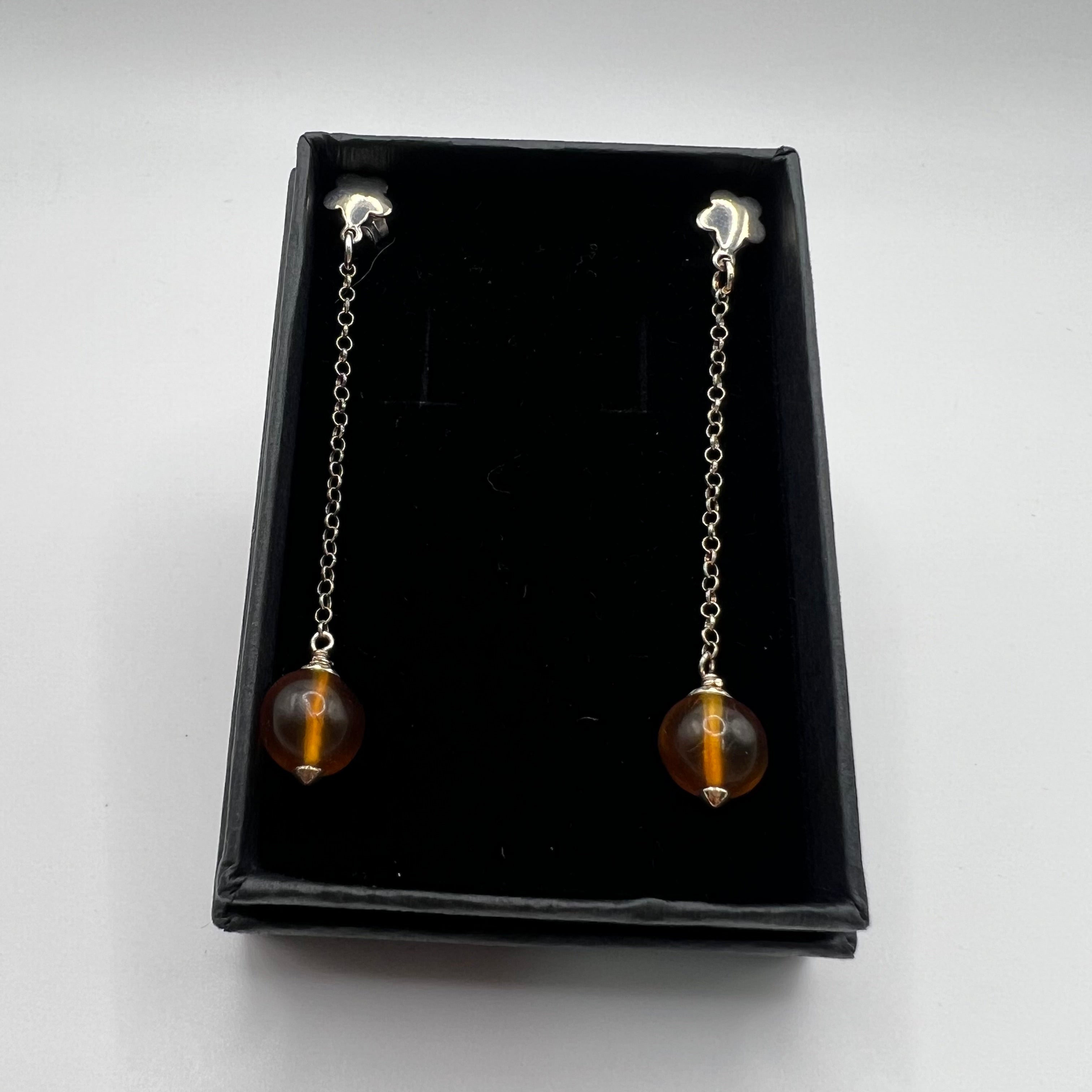 Pendientes Ambar plata de ley925