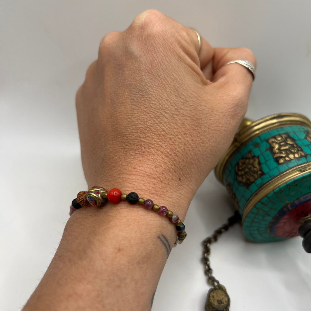 Pulsera Tibetana Turmalina