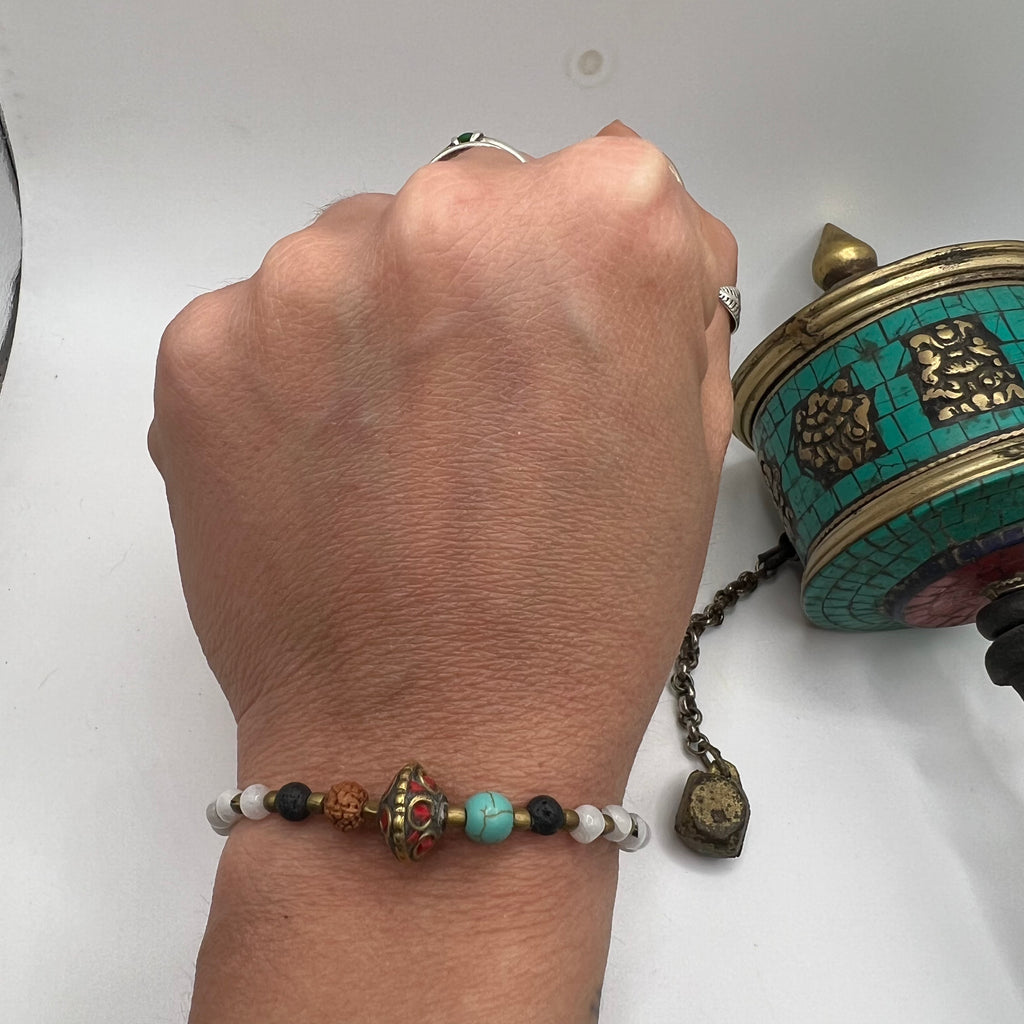 Pulsera Tibetana Piedra Luna
