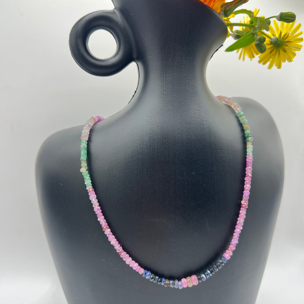 Gargantilla Zafiro Multicolor Lenteja