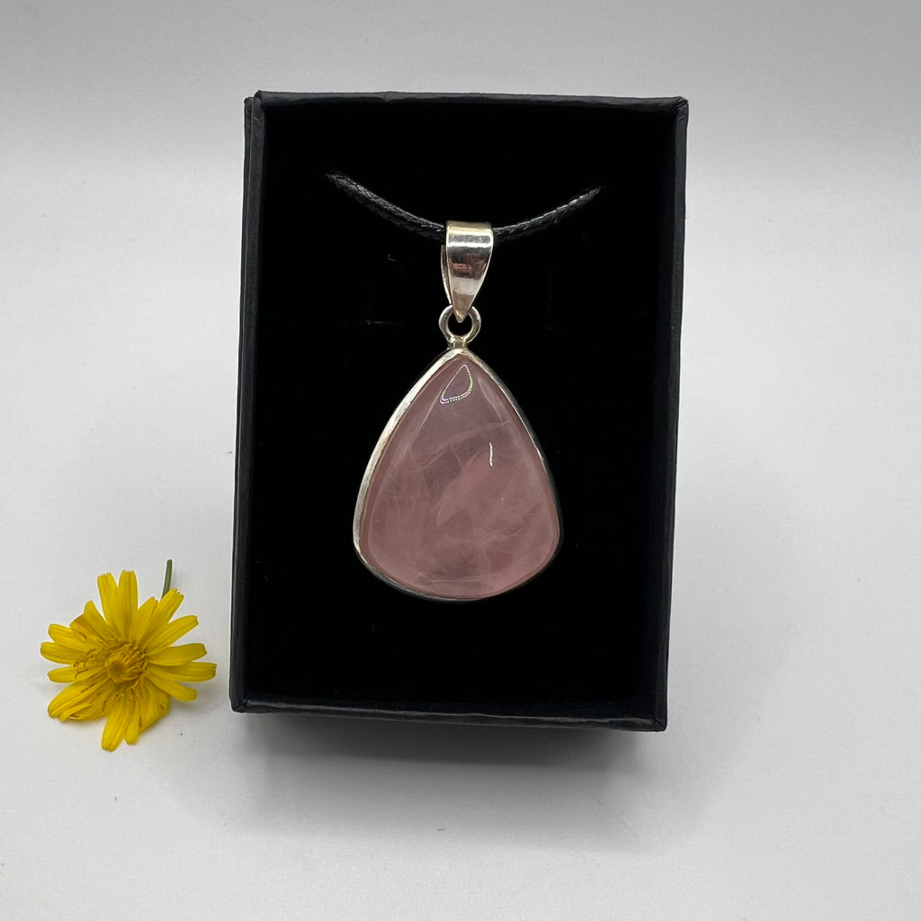 Colgante Cabujón Cuarzo Rosa