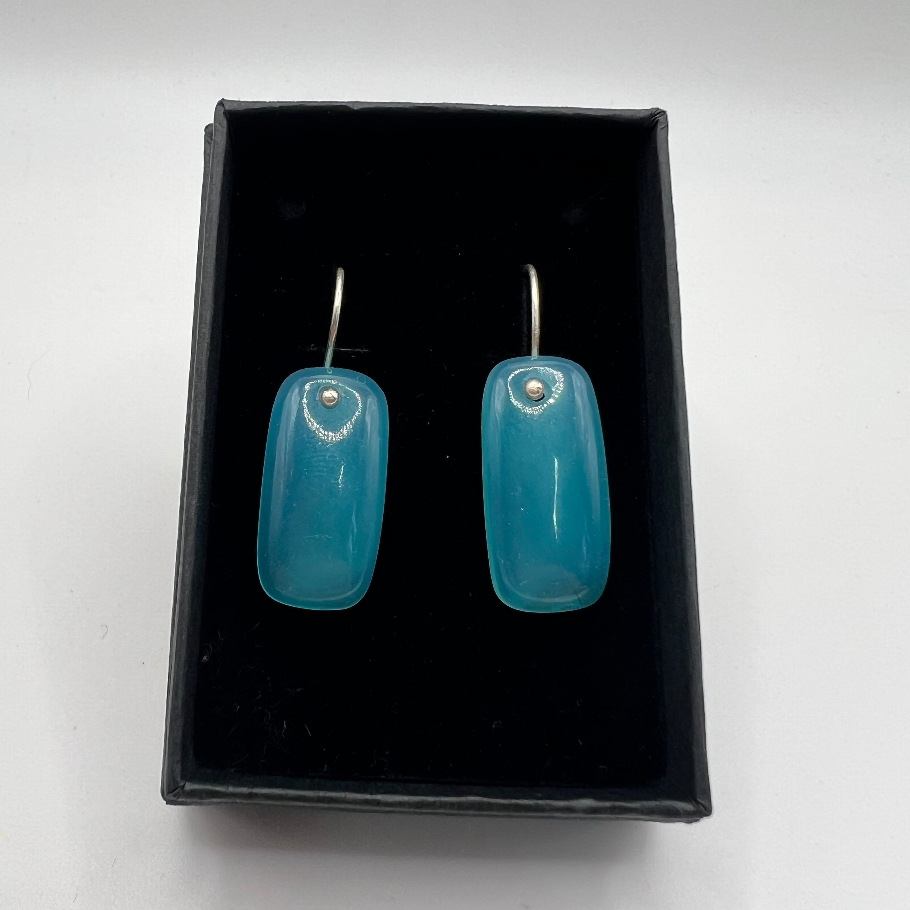 Pendientes Cabujón Ónix azul
