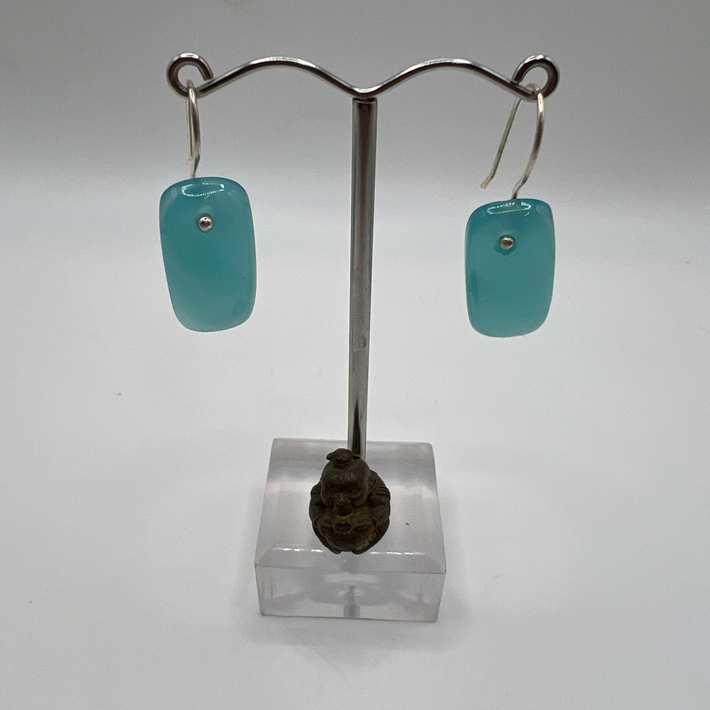 Pendientes Cabujón Ónix azul