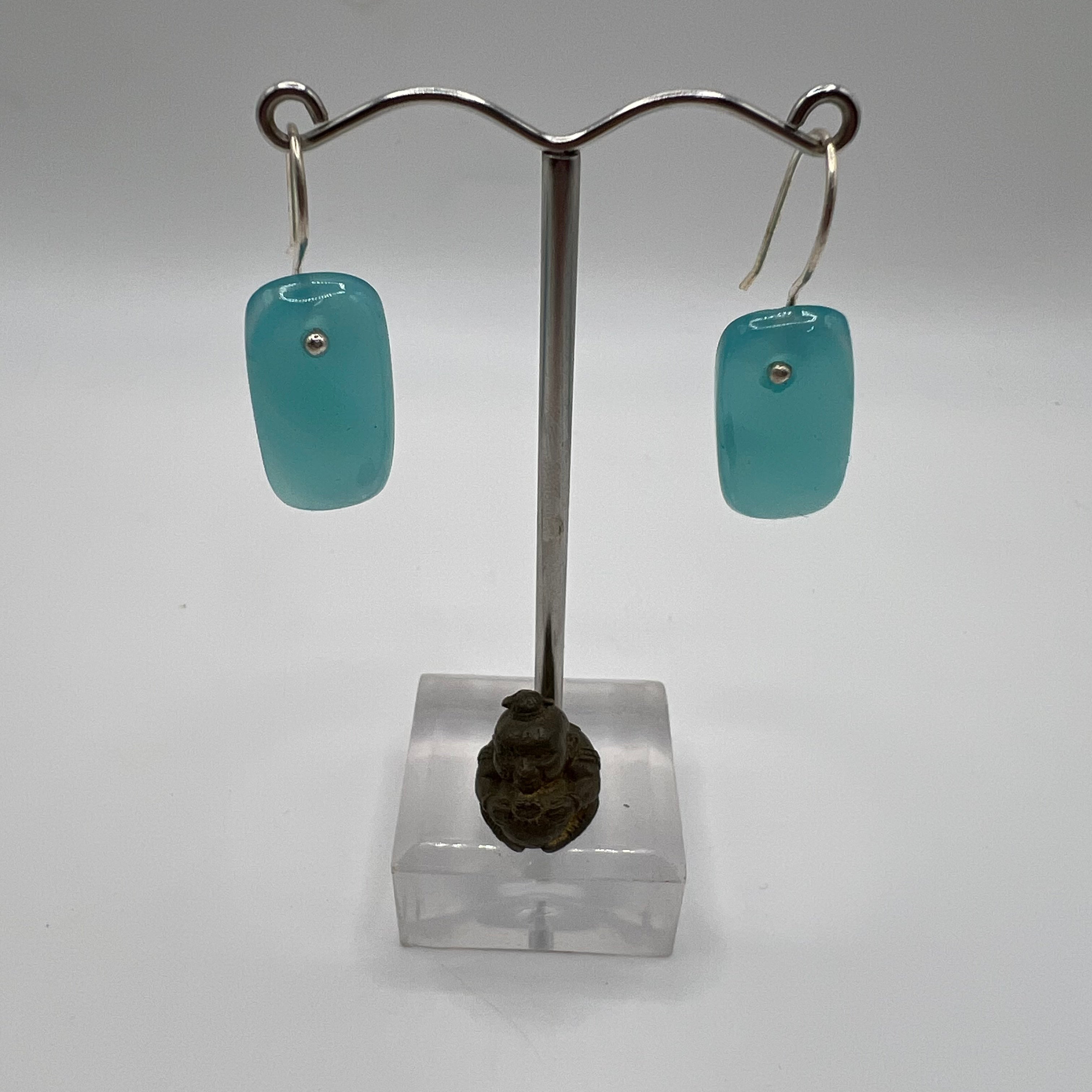 Pendientes Cabujón Ónix azul