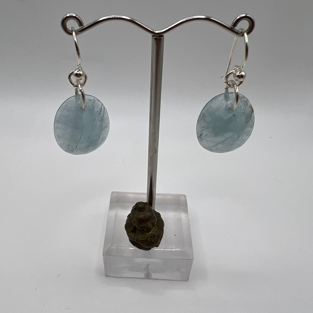 Pendientes Cabujón Aguamarina