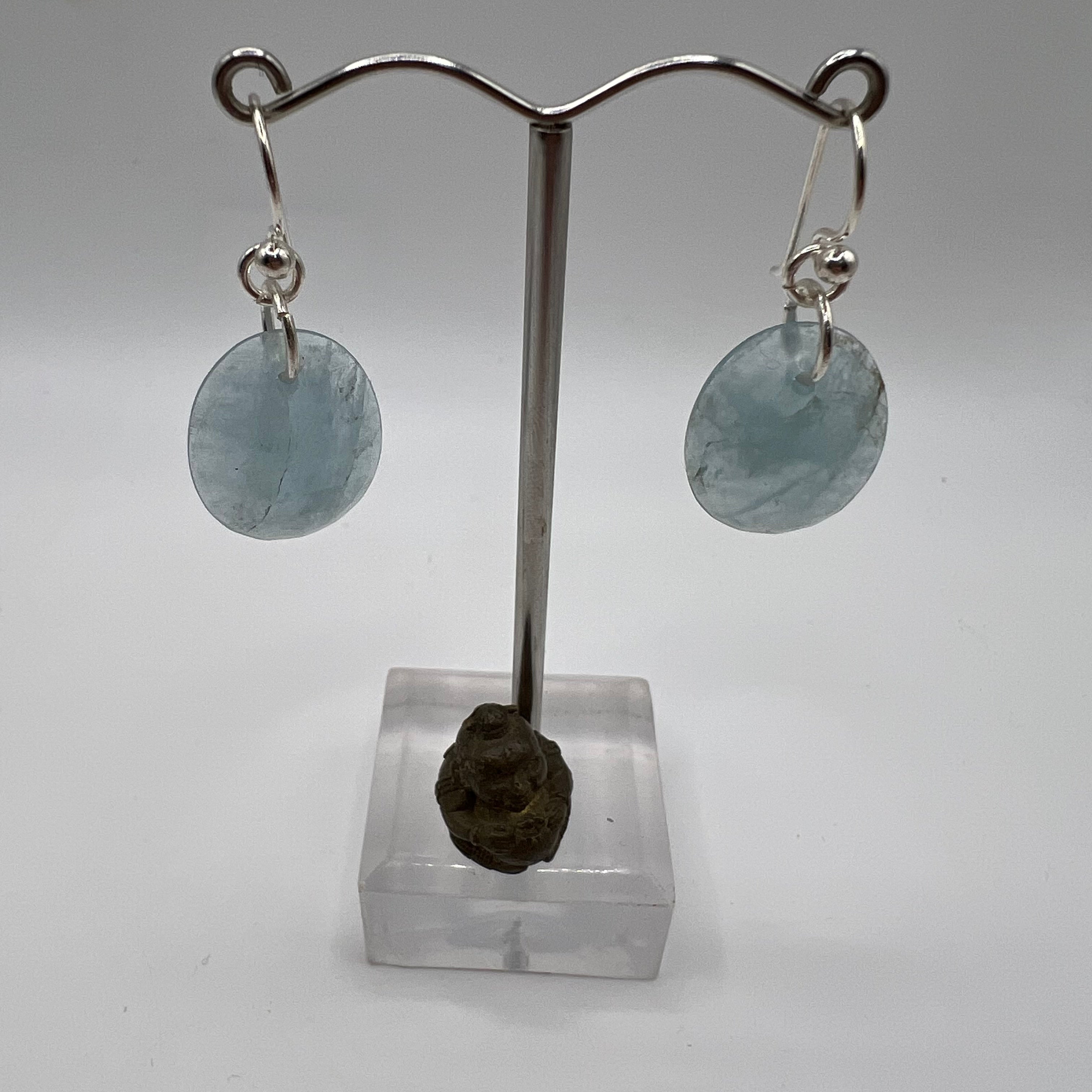 Pendientes Cabujón Aguamarina