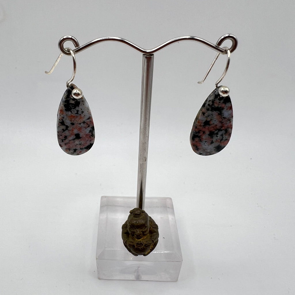 Pendientes Cabujón Jaspe Océano