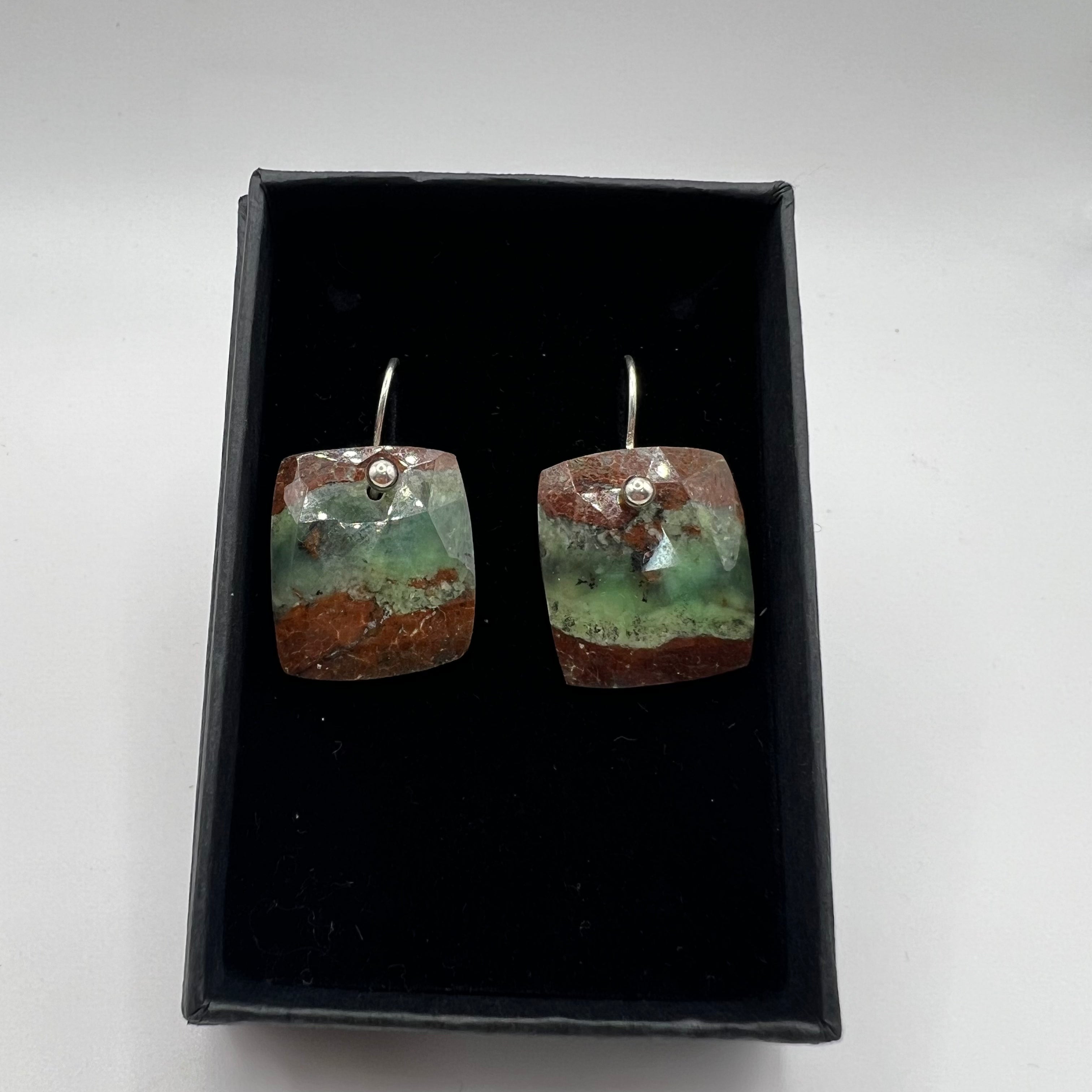 Pendientes Cabujón Crisoprasa