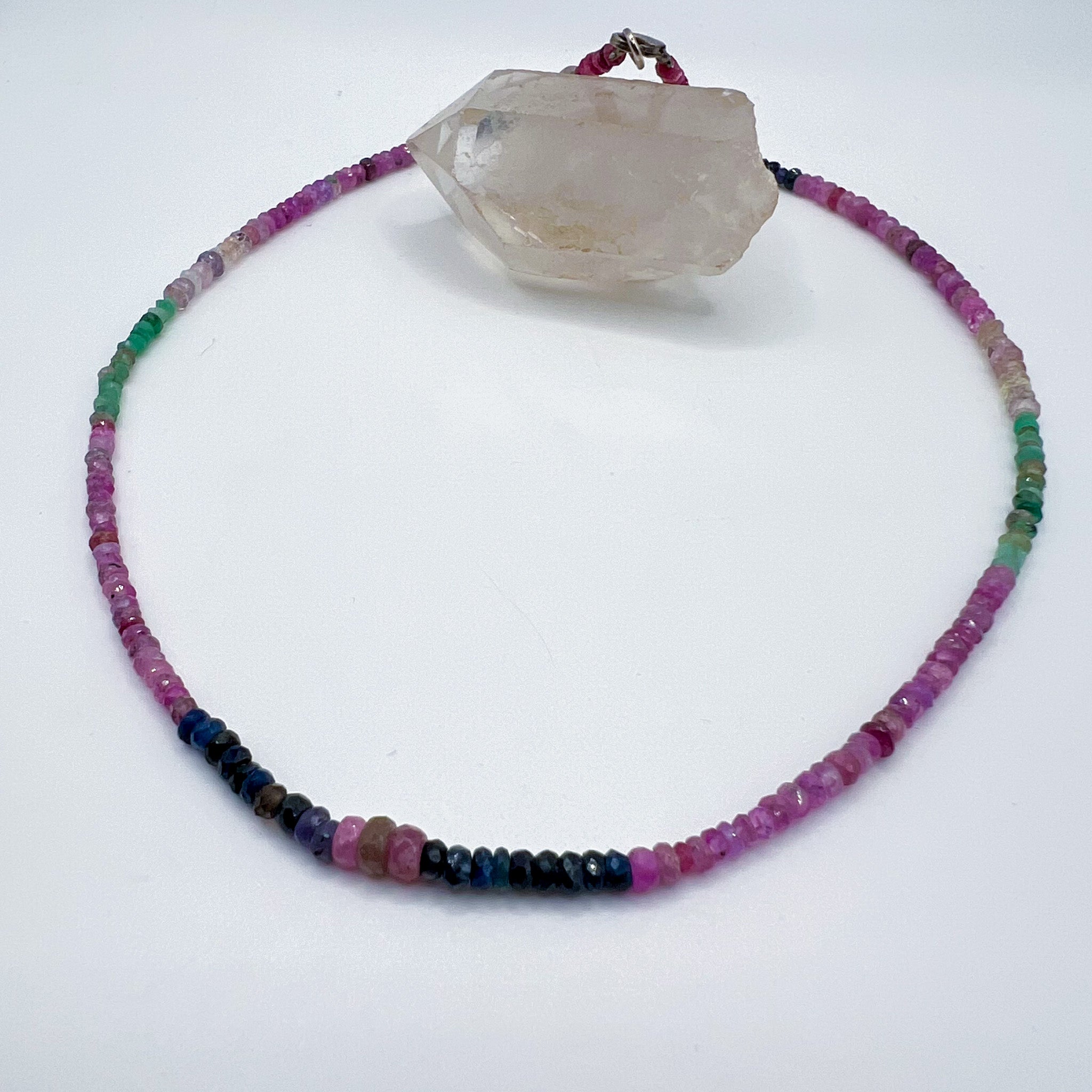 Gargantilla Zafiro Multicolor Lenteja