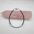 Pulsera Apatito Azul & Espinela Negra