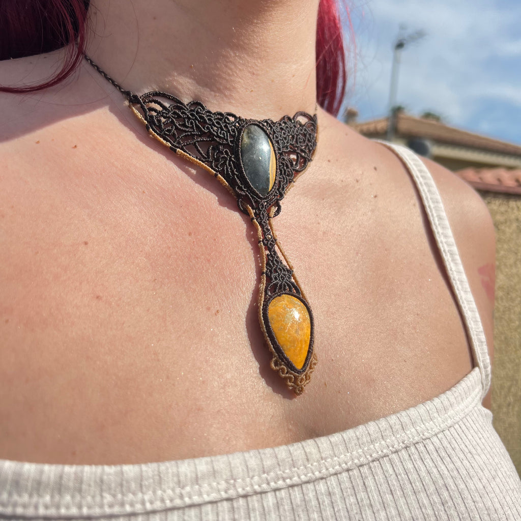 Necklace Jaspe Abejorro